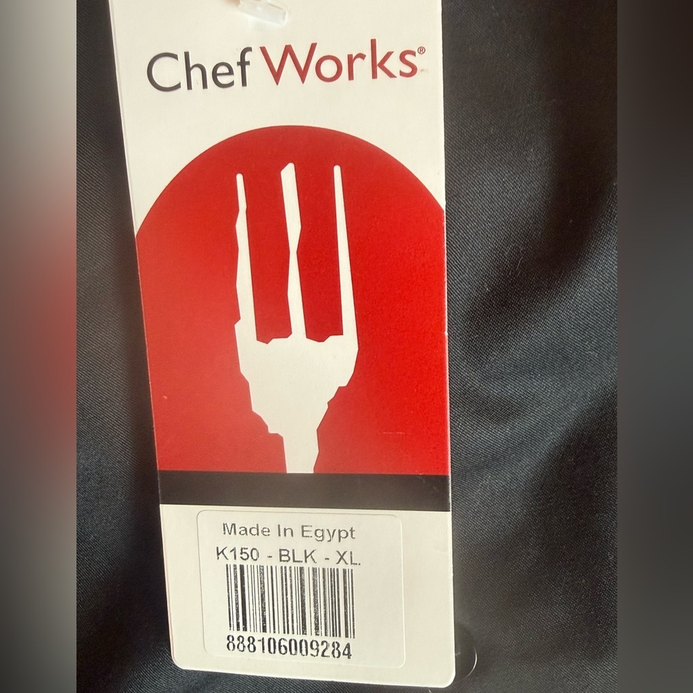 NWT Chef Works Mens Black Avignon Double Breasted Bistro Chefs Coat Size XL - Picture 6 of 12
